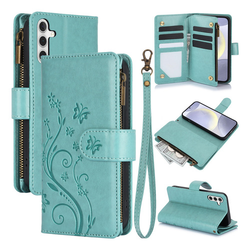 Funda De Piel Con Tapa Tipo Cartera Para Samsung Galaxy A56 A36 A26 A16 A06