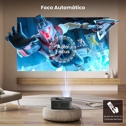 Projetor Android Full Hd 4k Até 300 Pol Com Wifi Bluetooth Usb Hdmi