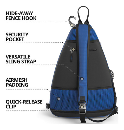 Mochila Cruzada Para Pickleball Y Viajes Unisex