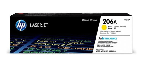 Toner Hp 206a (w2112a) M255dw, M283, Rinde 1250pgs -yellow