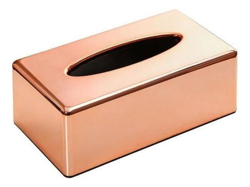 Caja Dispensadora De Pañuelos De Oro Rosa Con 2 Puertas