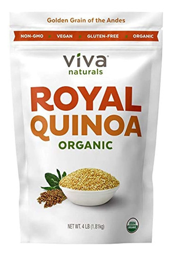 Viva Naturals Quinoa Orgánico, 4 Libras  100% Gran