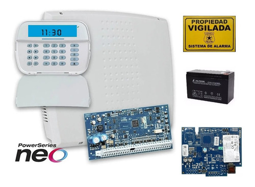 Kit Alarma Dsc Neo Hs2032 Con Comunicador Ip Tl280e Batery