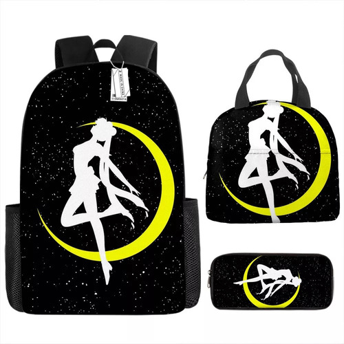 Mochila Sailor Moon, Bolsa Comida, Estuche Para Lápices, 1