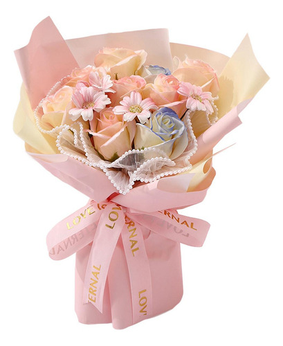 Regalo Del Día De La Madre, Ramo De Flores De Jabón, Rosa