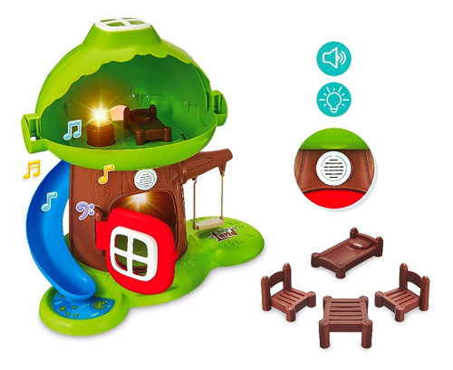 Casa Na Árvore Brinquedo Meninos Meninas Little Land Luz Som