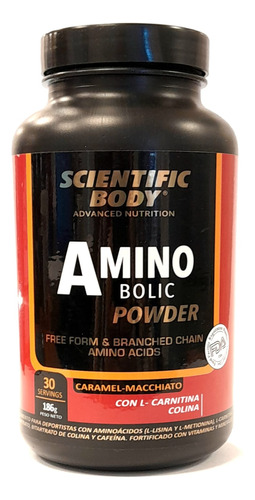 Amino Bolic Powder Caramelo-m 186 Gr Scientific Body 