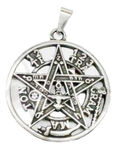 Dije Tetragramaton Acero Quirúrgico Calado 