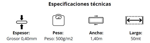 Lona Pvc Cristal Transparente 15 Mts 400 Micrones 1,40 Ancho Blanco