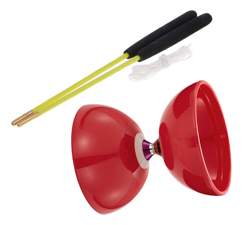 Juguete Diabolo Divertido Con Cuerda Con Varillas, Rojo
