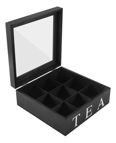 Caja De Té De Madera Con 9 Rejillas, Bolsa De Té, Caja De Al