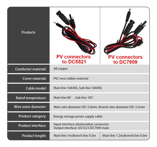 Batería De Almacenamiento Del Sistema Solar Dc7909, Conector