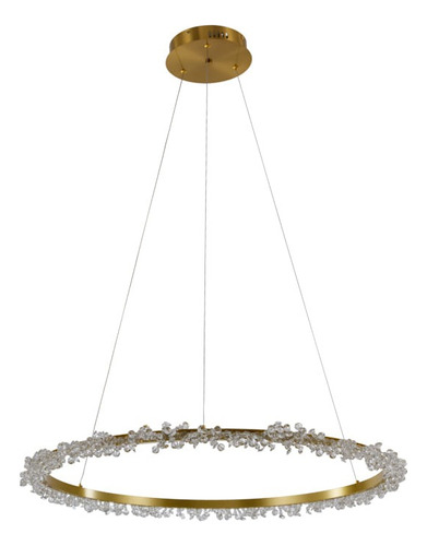 Pendente Aster Dourado 80cm 37w 3000k Led - Oc025g - Bella