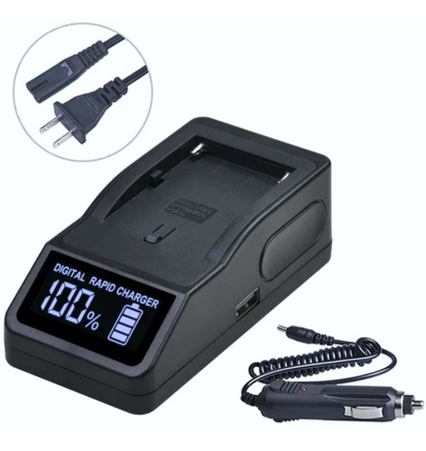Cargador Rápido Para Baterías Np-f570, Np-f770 Y Np-f970