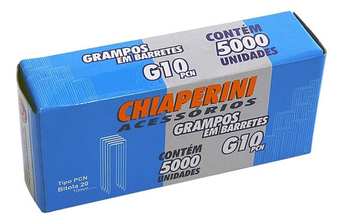 Grampos Em Barrete Chiaperini G10 Pcn Com 5000 Unidades Cor Azul