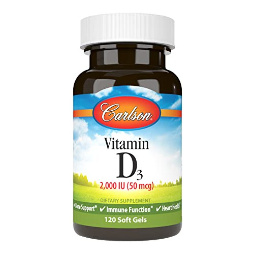 Carlson - Vitamina D3, 2000 Ui (50 Mcg,) Apoyo 39u6a