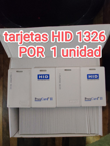 Tarjetas A Proximidad Hid 1326, 125khz 25 Bits J