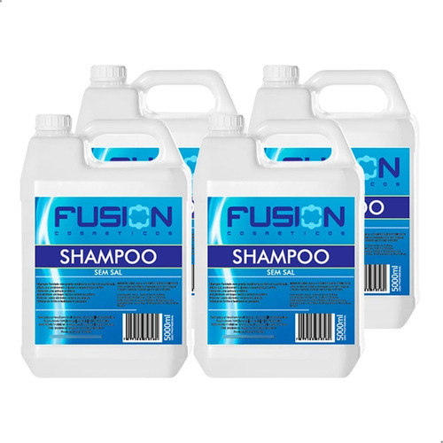 4 Shampoo De Galão 5 Litros, Super Rendimento Para Salão