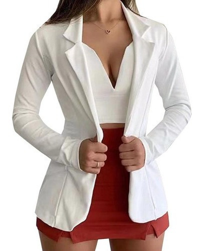 Chaqueta Blazer De Manga Larga Para Mujer, Traje, Abrigo, Tr