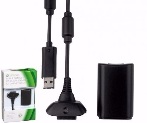Bateria Carregador Controle Xbox 360 Cabo Adaptador