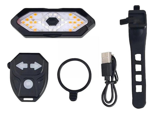 Luz Led Direccional Recargable Para Bicicleta Scooter Casco