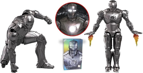 Boneco Homem De Ferro Com Led Iron Man Mark 2 Com Led Zdtoys