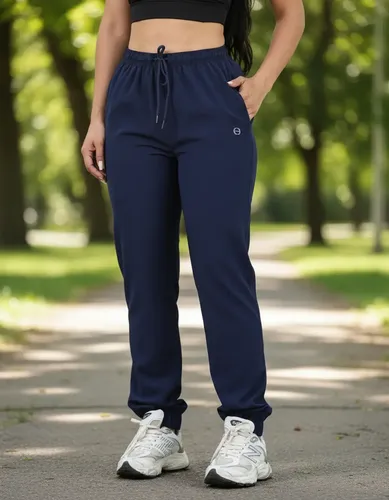 Calça Feminina Jogger em Tactel com Elastano Bolsos e Cordão Azul-escuro Liso Gg — R$ 41,47 em Mercado Livre, 43% OFF