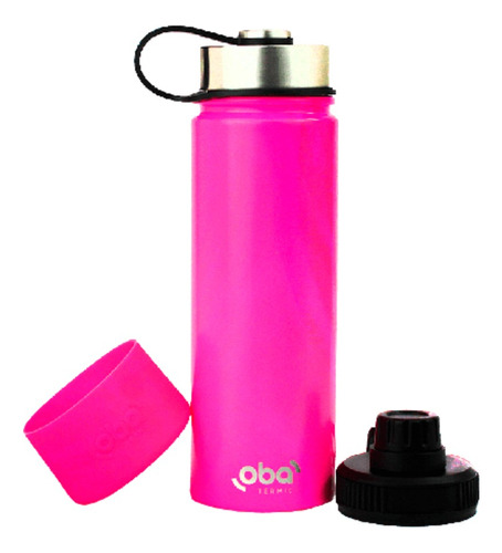 Garrafa Térmica Inox De Água Gelada Academia Esporte 650ml Cor Rosa Neon