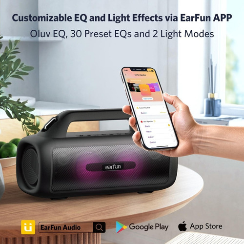 Parlante Earfun Uboom X Bluetooth 5.3 80w 30h Ip67