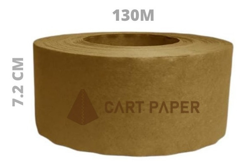 Imagen 1 de 4 de Cinta Papel Engomado / Gummed Paper /130m X 72mm/cart Paper