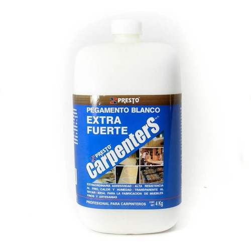 Pegamento Prof Carpenters Trans. P/madera- 4 Kg Presto 4 Pz