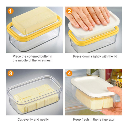* Caja De Mantequilla Con Tapa Contenedor De Mantequilla