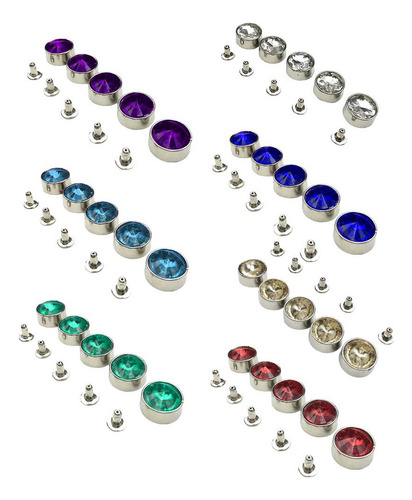 Lz 5pcs Remaches De Ropas Aleación Y Imitación Rico Y