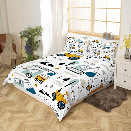 Juego De Ropa De Cama Para Niños Con Diseño De Caricaturas,