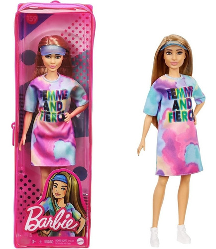 Boneca Barbie Fashionista Doll Look Modelo 159 Mattel Fbr37