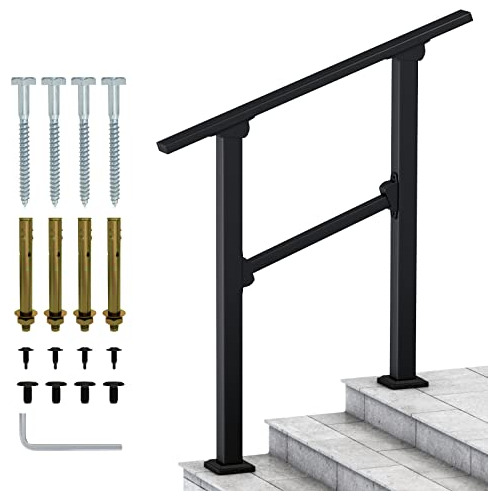 Rergy Pasamanos Para Escalones Al Aire Libre, Pasamanos De H