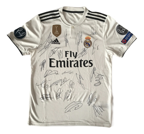 Playera Original adidas Autografiado El Real Madrid 2018-19