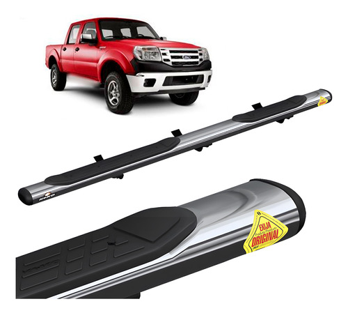 Estribos Keko Tubular K1 Ford Ranger Cd 1998-2012 Cromado