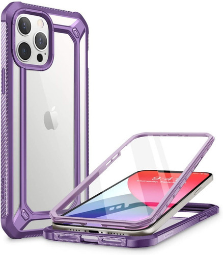 Capa emborrachada Supcase Unicorn Betle EXO Pro Series purple para Apple iPhone Compativel iphone 13/12 pro max