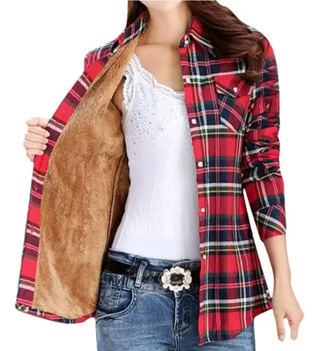 Blusa franela online mujer
