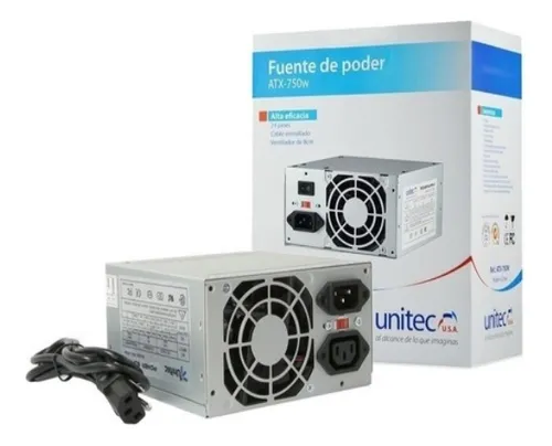 Fuente De Poder Para Pc Unitec Atx-750w 750w Gris 110v