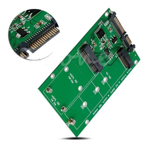 Adaptador Ssd Ngff M.2 B+m Msata A Sata Iii 3. Doble Puerto