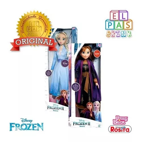 Boneca Frozen 2 - Elsa + Anna 55 cm Disney Baby Brink