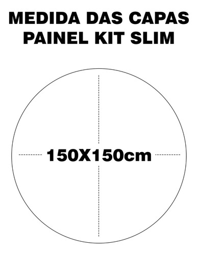 Painel Redondo 1,50x1,50 +trio De Capas Slim Festa Pijama 03