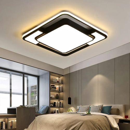Luminária De Led Sobrepor Quadrada 72w Moderna 3 Em 1 Bivolt