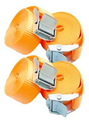 Comprar Kit 4 Cinta Amarração Carga Sem Catraca 2,5m X 25mm Starfer Cor Laranja no Mercado Livre