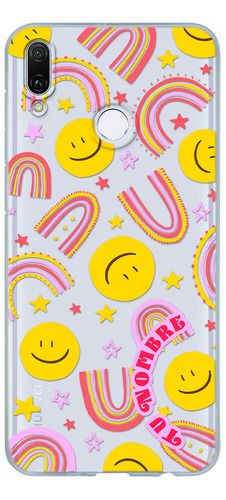 Funda Para Huawei Para Mujer Caritas Felices Con Nombre