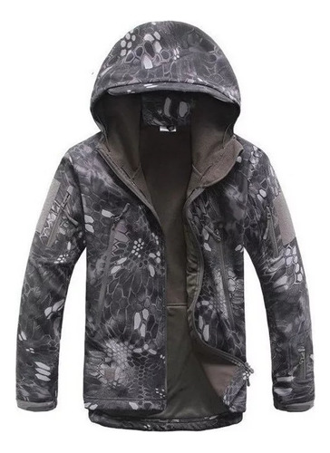 Chaqueta De Cuero Soft Shell, Camuflaje, Con Capucha, Imperm