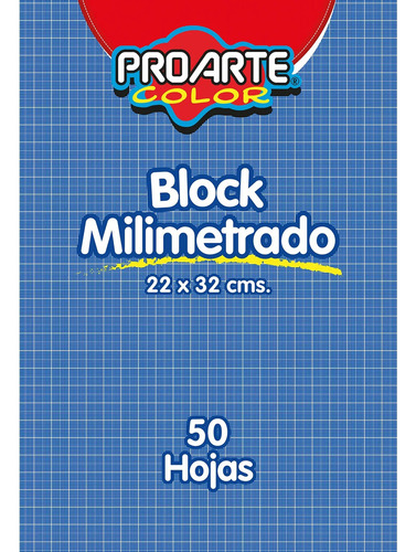 Block Papel Milimetrado 50 Hojas Proarte 22x 32cms.