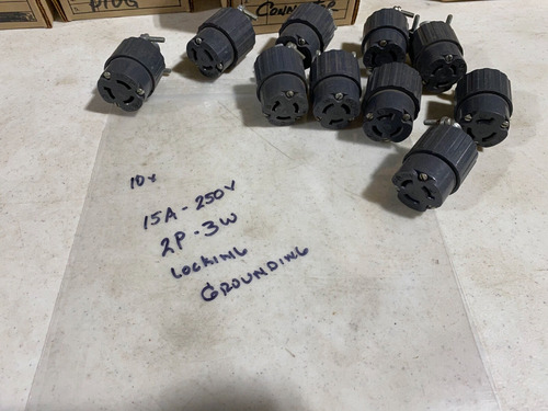 10x Ge Gl4580 Dyna-mate Locking Connectors 15a 250v Ccs